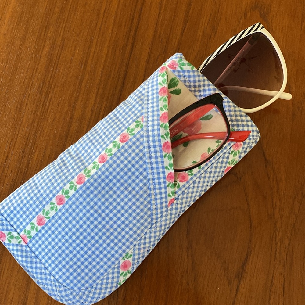 NWOT Handmade VTG Fabric Eyeglass Case